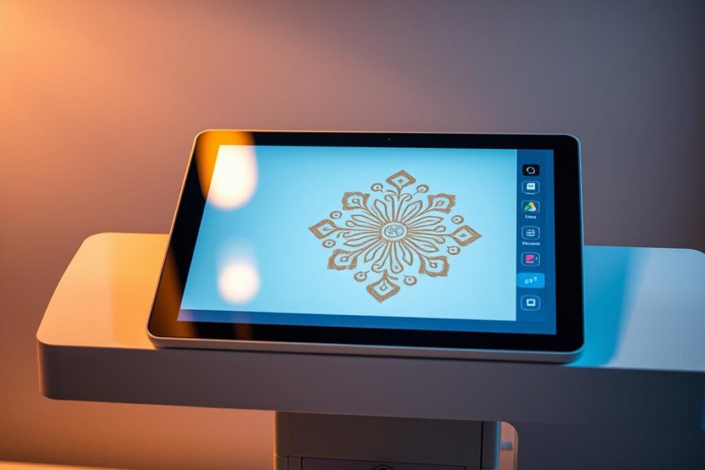 embroidery design touch screen