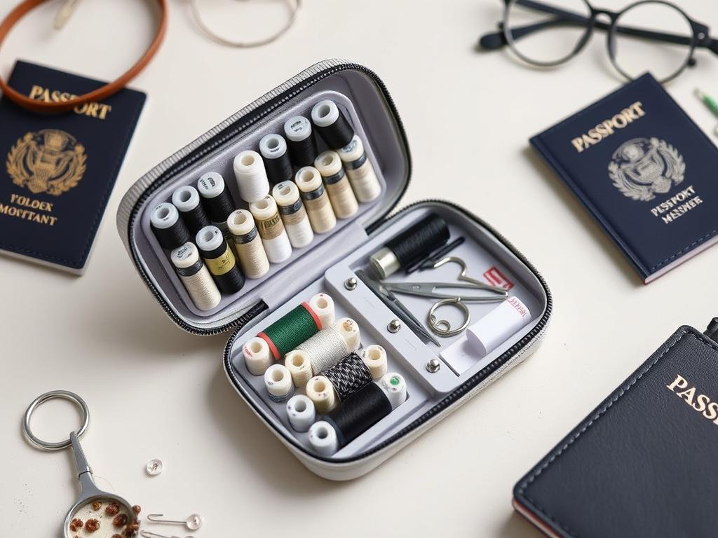 Embroidex Compact Sewing Kit showing portable design for travel use