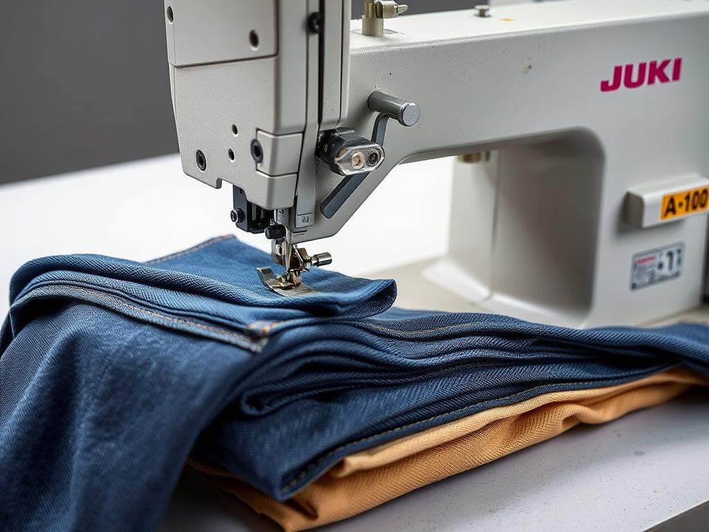 Juki HZL-F300 sewing through multiple layers of heavy fabric