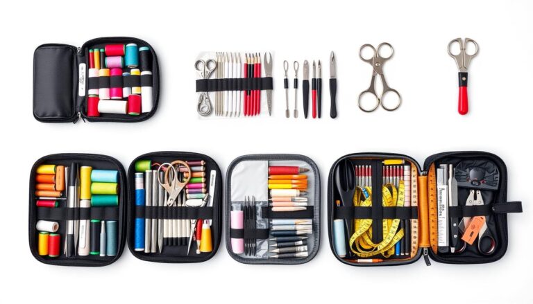 The 5 Best Sewing Kits in 2025 arranged side by side showing their contents