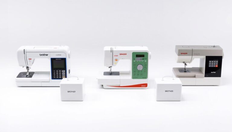 Top 5 best sewing machines of 2025 arranged side by side showing their design differences